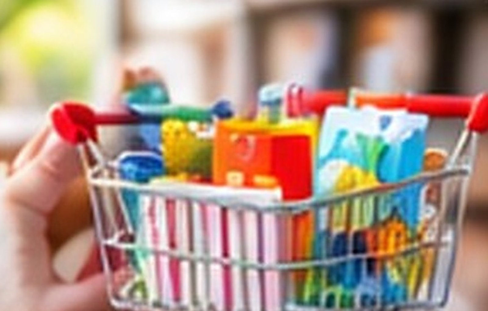 Shopping basket of consumer goods