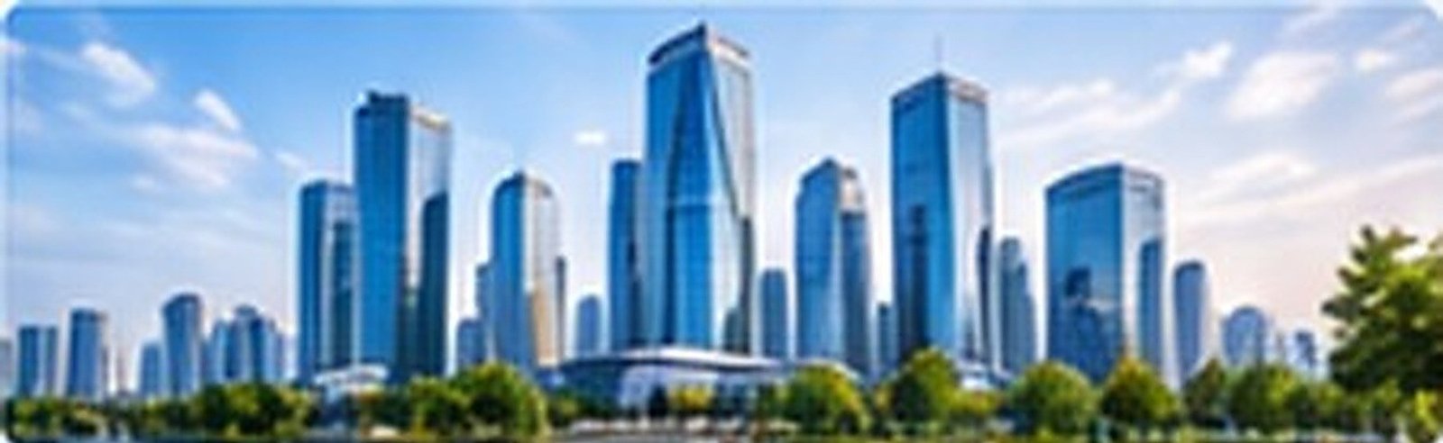 City skyline with modern buildings